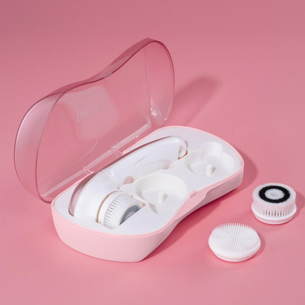 Cora 3 facial cleansing spin brush by Fancii and Co_ in Blush