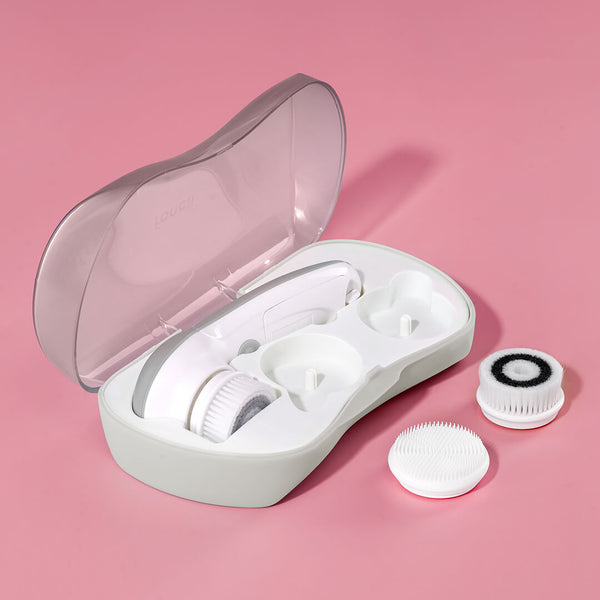 Cora 3 facial cleansing spin brush by Fancii and Co_ in Dove Grey