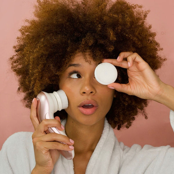 Cora 3 facial cleansing spin brush by Fancii and Co is 6x better than cleaning with hands alone Blush