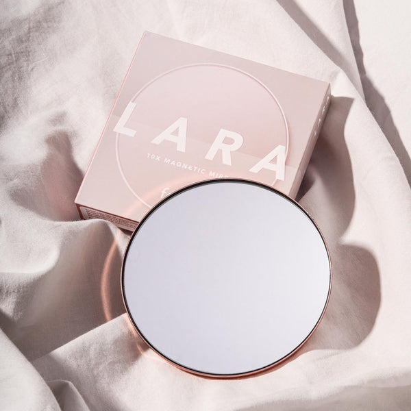 Lara 10x Rose Gold magnetic magnifying mirror