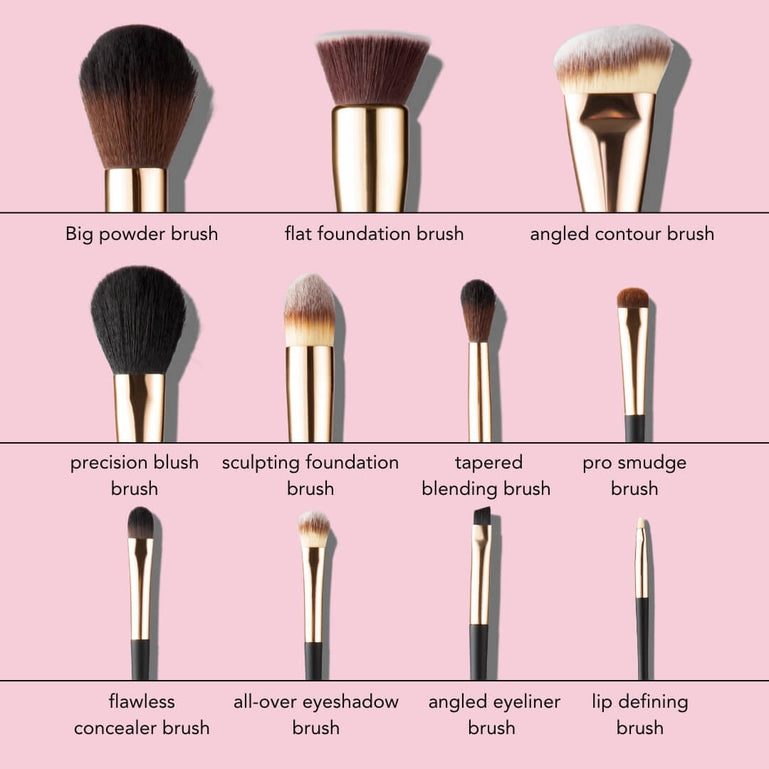 ARIA the best makeup brush complete 12-piece set Velvet