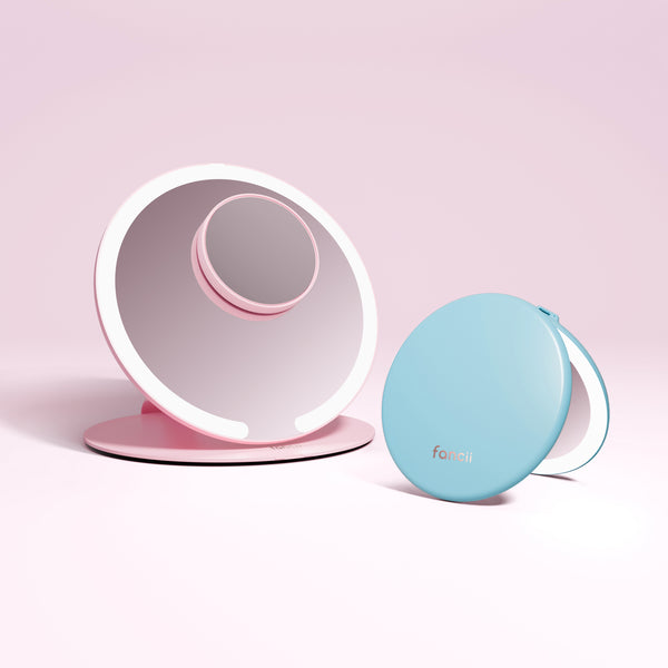 Abigail Pink / 10x Magnifying Mirror SOFT SKY