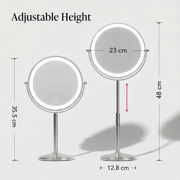 Hailey Double Sided Makeup Mirror with Lights