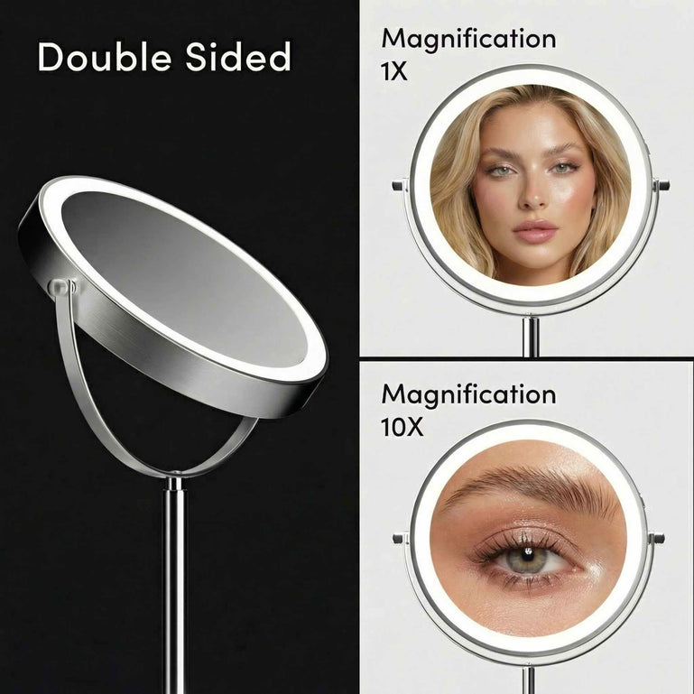 Hailey Double Sided Makeup Mirror with Lights