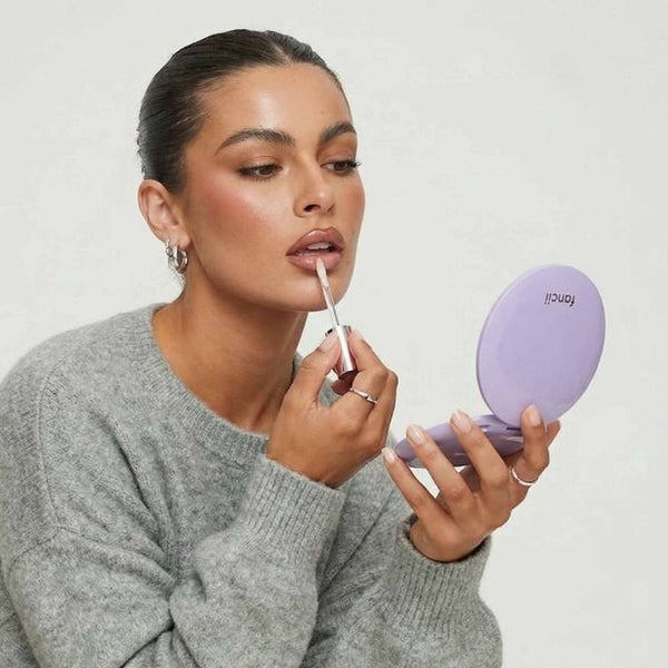 Fancii Mini Taylor Lighted Led Compact with 1x and 10x Magnification Lilac Bliss