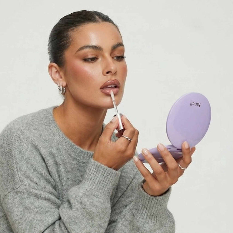 Fancii Mini Taylor Lighted Led Compact with 1x and 10x Magnification Lilac Bliss