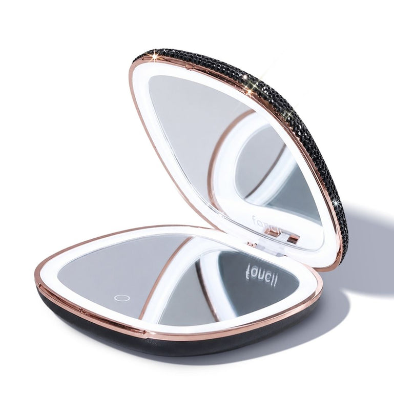 Fancii Mila 2 Luxe Noir led lighted compact makeup mirror with 10x magnification