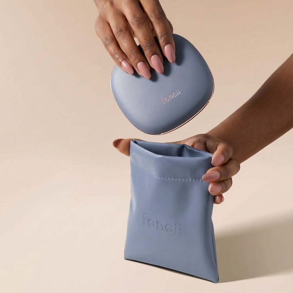 Fancii Mila 2 Harbor Blue Vegan Leather Pouch for travel