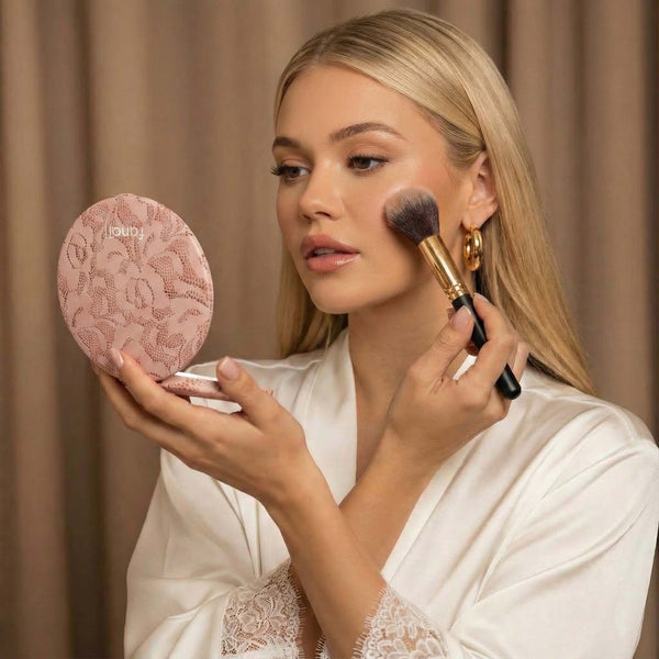 Fancii Taylor Compact Mirror rechargeable with led lights MOCHA LACE