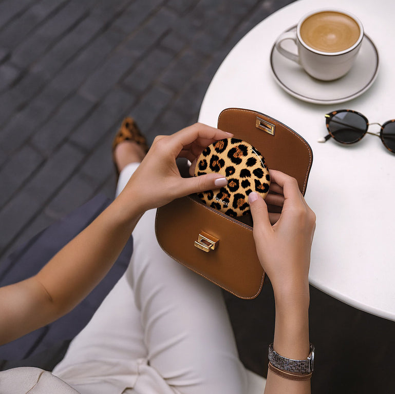 Mini Taylor LED Compact Mirror | Cheetah Chic