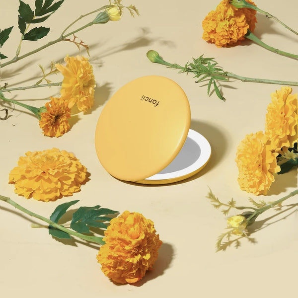 Fancii Taylor travel makeup mirror with 10x magnifying mirror MARIGOLD