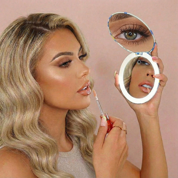 Fancii Taylor Compact Makeup Mirror with lights FLOWER POWER