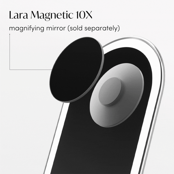 Fancii Vera lighted led vanity makeup mirror with stand Chrome White