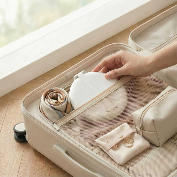 Fancii Abigail Travel Mirror with LED Lights White Without 10x Magnifying Mirror