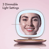 Fancii Mila compact mirror with 3 dimmable led lights Pink
