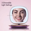 Fancii Mila compact mirror with 3 dimmable led lights Berry Crush