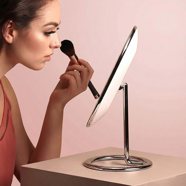 Fancii Vera lighted led vanity makeup mirror with stand Chrome Fancii Ultimate Mirror Bundle Bedazzled