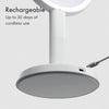 Cami rechargeable led illuminated hand held make up mirror tabletop by Fancii and Co Marshmallow