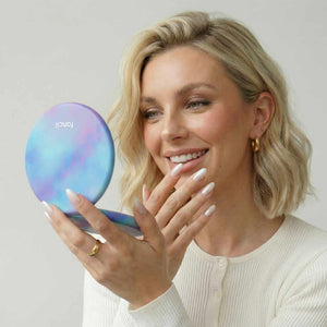 Taylor Lighted Compact with 10x Magnification  by Fancii & Co. MARBLE ROSÈ
