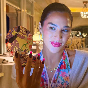 Mini Taylor Lighted Compact Mirror By Fancii in Brandi Raines Bloom 