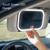Juni 2 Lighted Car Mirror by Fancii & Co. has a touch screen LED design Black Pearl Pink and Black Pearl Purple