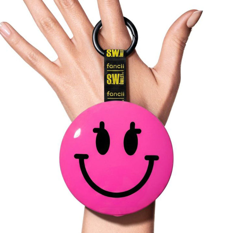 S.W.Smiley X Fancii & Co.  Lighted Charm Mirror with 1x and 10x magnification in Pink 