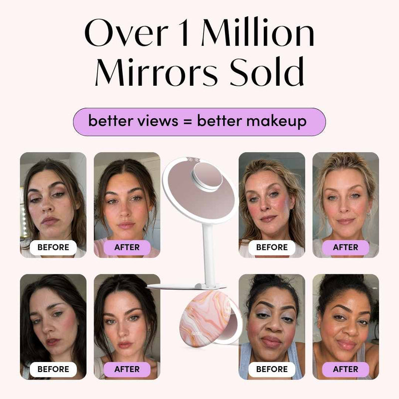 Taylor Lighted Compact and Abigail with Tara Travel Mirror by Fancii & Co. Over 1 Million Mirrors Sold. See the Difference
