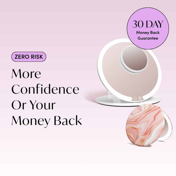 30 Day Money Back Guarantee for The Travel Light Set with Abigail, Tara 10x and Taylor Lighted Compact from Fancii

All