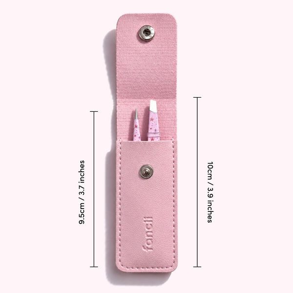 Tessa Tweezer Set from Fancii & Co.  showing measurements