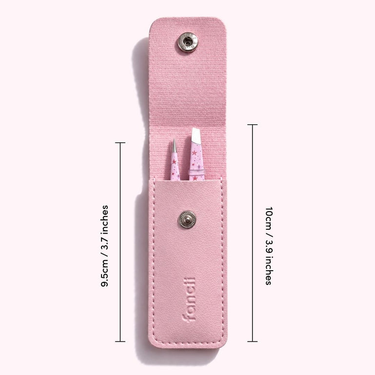 Tessa Tweezer Set from Fancii & Co.  showing measurements