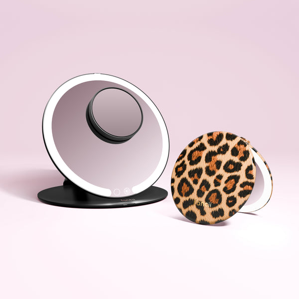 Abigail Black / 10x Magnifying Mirror CHEETACH CHIC