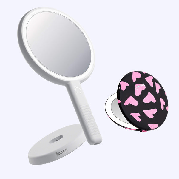Cami mirror hand held and Taylor compact mirror by Fancii and Co_ Love Train Marshmallow