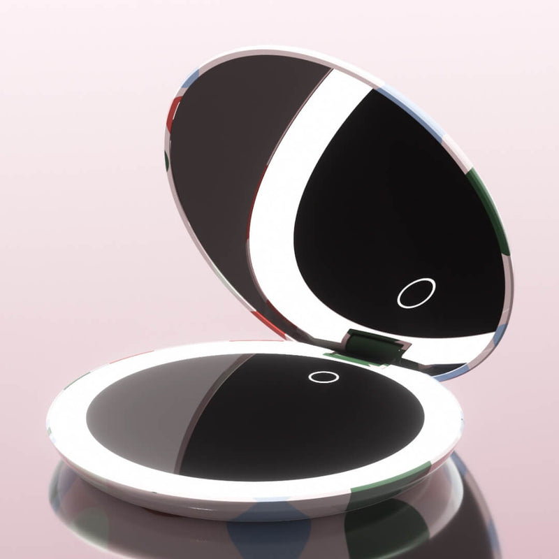 Taylor Lighted Compact by Fancii & Co. in Merry Magic Pink Merry Magic Black
