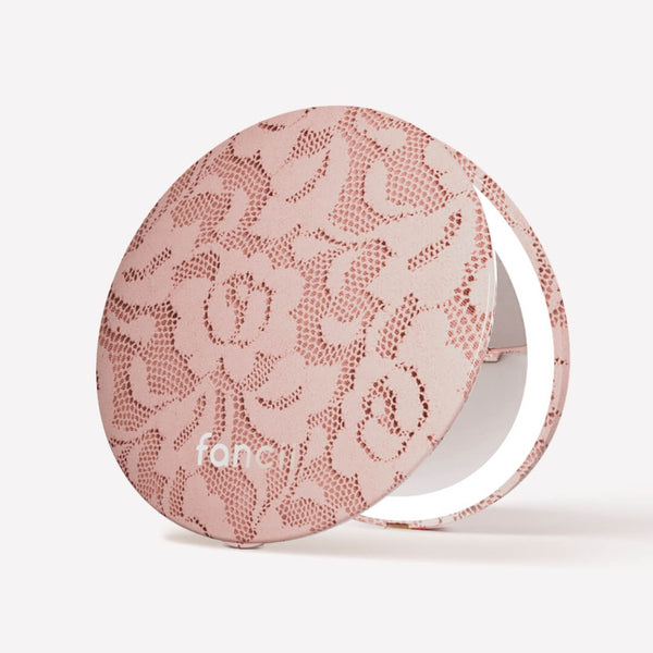 Mini Taylor Lighted Led Compact with 1x and 10x Magnification by Fancii & Co. in Mocha Lace