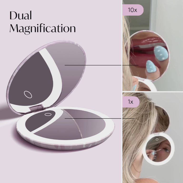 Taylor LED Compact Mirror | Cosmic Leopard