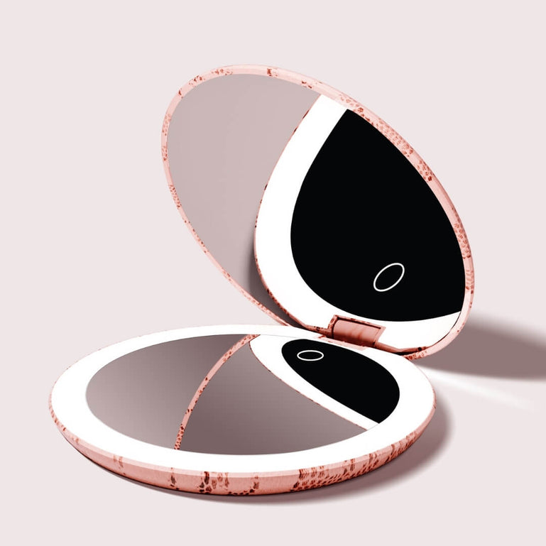 Taylor Compact Mirror by Fancii and Co with rechargeable power MOCHA LACE