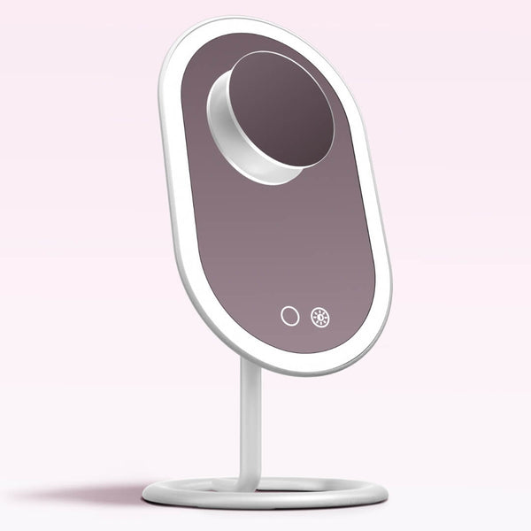 Fancii Vera LED Lighted Vanity Makeup Mirror & Lara 10X Magnifying Mirror in White