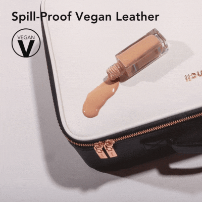 Madison makeup case for travel by Fancii and Co is made of spill-proof vegan leather_All Style